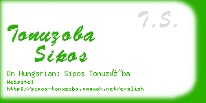 tonuzoba sipos business card